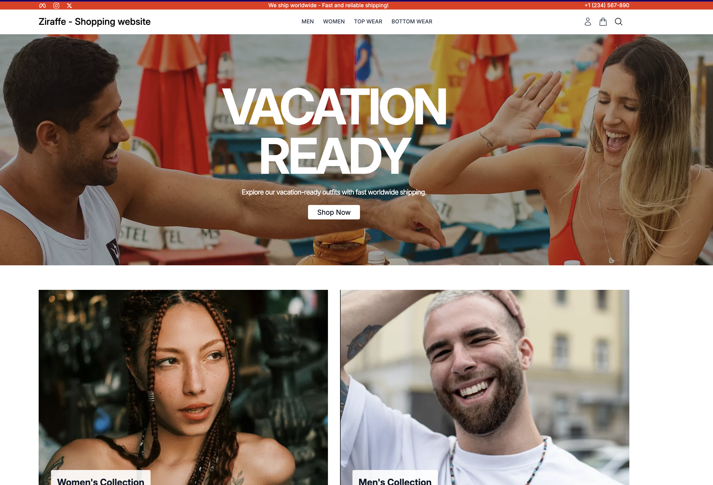 E-commerce website